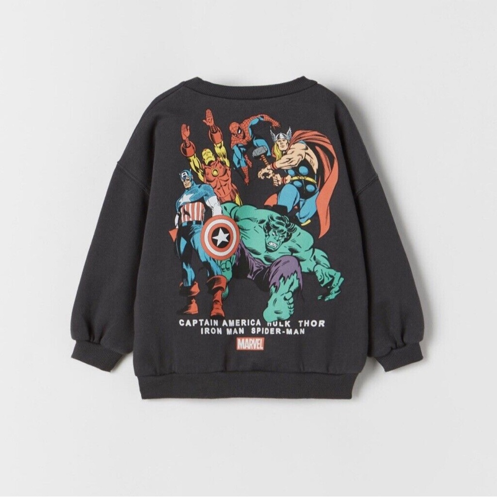 Zara Marvel kids sweatshirt 4-5 years, great condition. Worn twice.